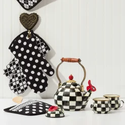 The Coffee Shop|Tea Kettles|MacKenzie-Childs Courtly Check Whistling Tea Kettle