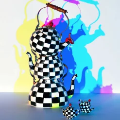 The Coffee Shop|Tea Kettles|MacKenzie-Childs Courtly Check Whistling Tea Kettle