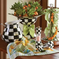 Kitchen Storage & Organization|MacKenzie-Childs Courtly Check Wood Paper Towel Holder
