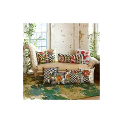 Spring|Pillows, Throws, & Cushions|MacKenzie-Childs Courtly Flower Market Pillow