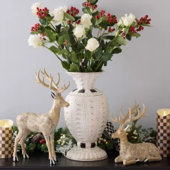 Room Accents|MacKenzie-Childs Courtly Large Ceramic Vase