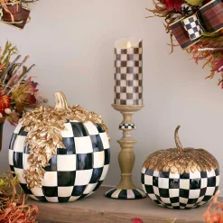 Candles & Fragrances|Room Accents|MacKenzie-Childs Courtly Pillar Candle Holders, Set of 3