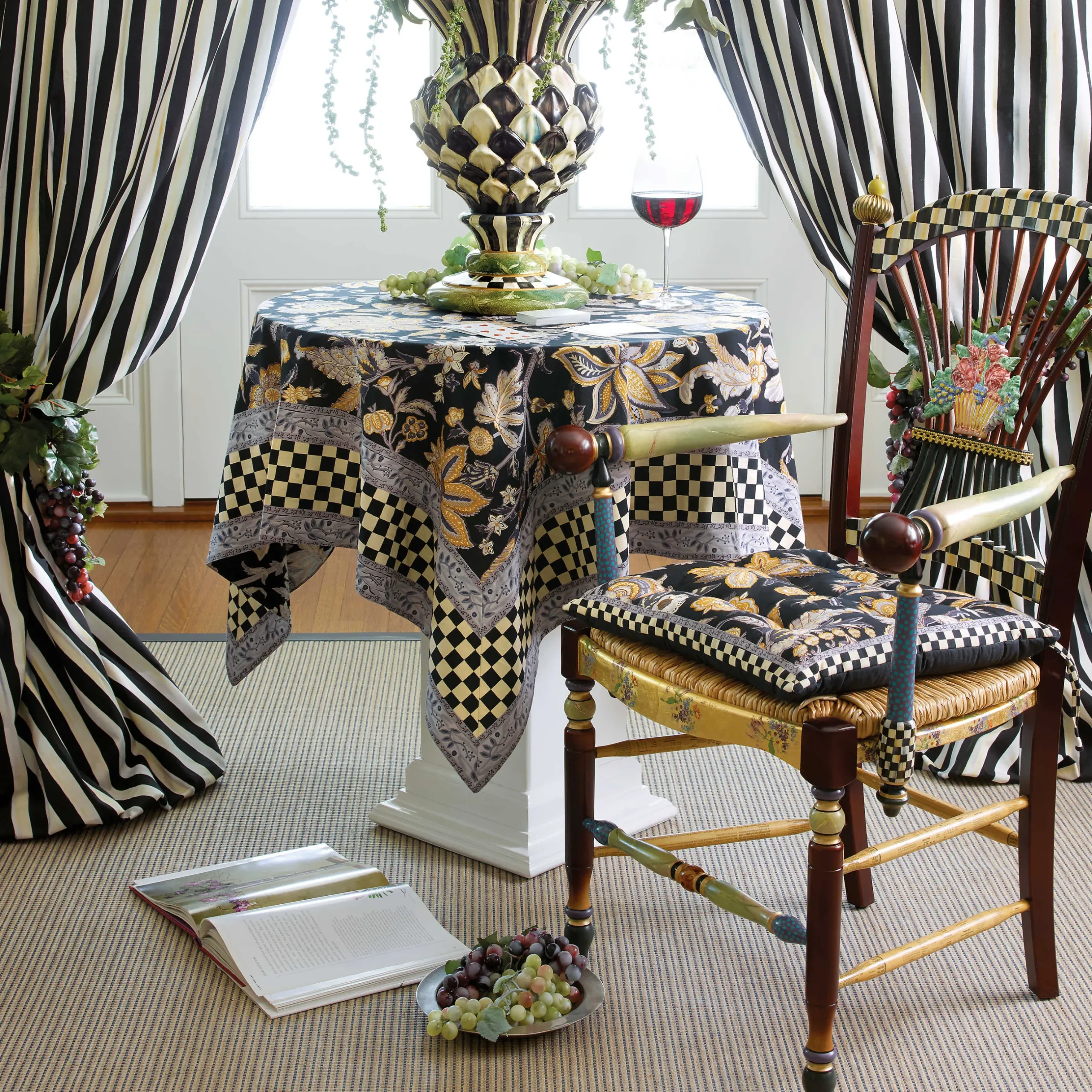 Room Accents|MacKenzie-Childs Courtly Stripe Curtain Panel