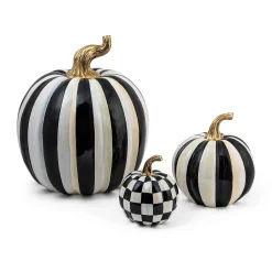 Pumpkins|The Halloween Shop|MacKenzie-Childs Courtly Stripe Glossy Small Pumpkin