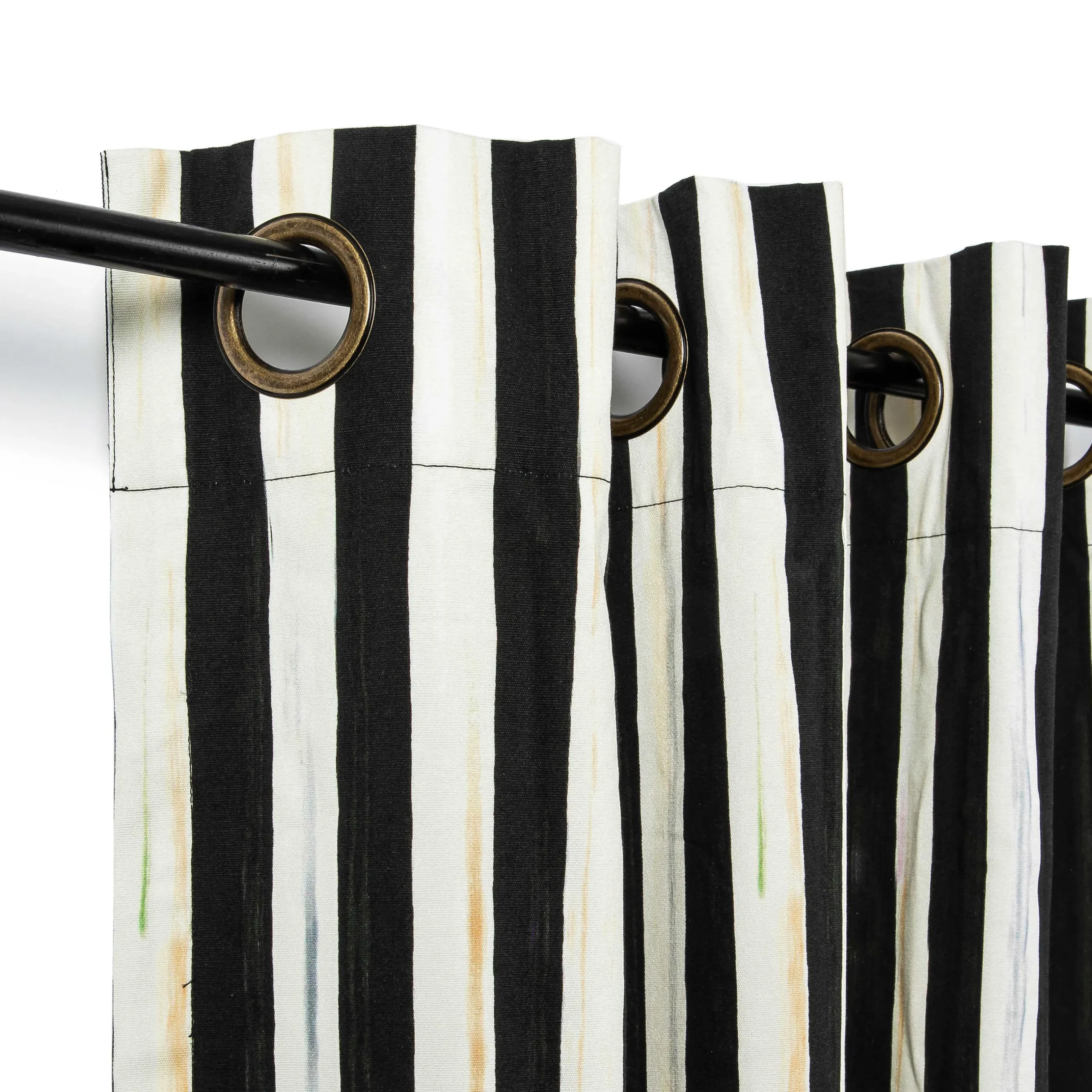 Room Accents|MacKenzie-Childs Courtly Stripe Grommet Top Curtain Panel