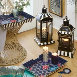 Spring|The Fall Shop|MacKenzie-Childs Courtly Stripe Large Candle Lantern