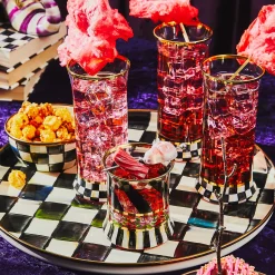 Drinkware|Bar Entertaining|MacKenzie-Childs Courtly Stripe Shot Glass