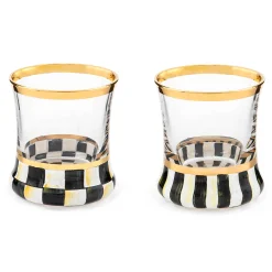 Drinkware|Bar Entertaining|MacKenzie-Childs Courtly Stripe Shot Glass