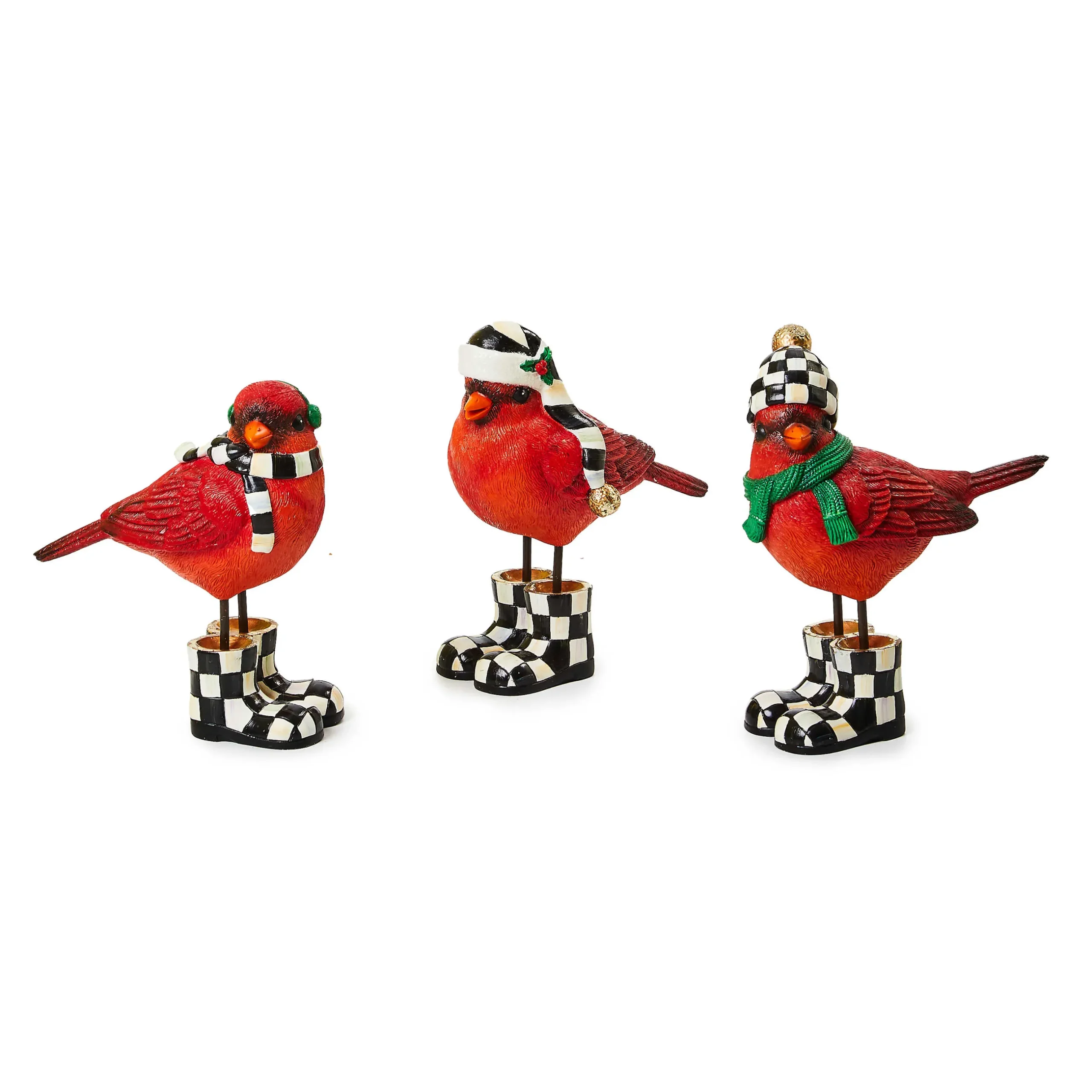 Room Accents|MacKenzie-Childs Cozy Christmas Cardinals, Set of 3