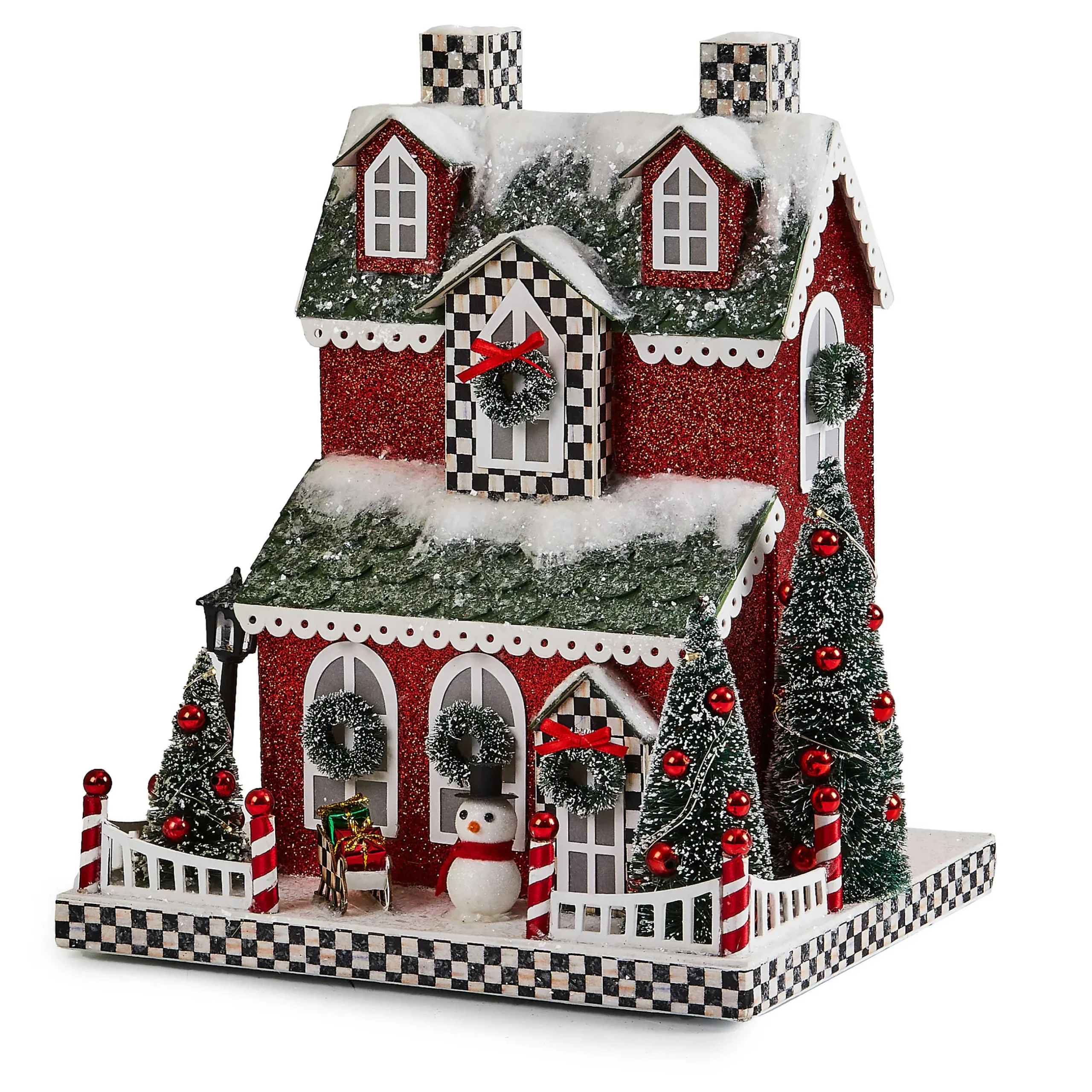 Room Accents|MacKenzie-Childs Cozy Christmas Illuminated Paper House