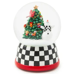Holiday|Room Accents|MacKenzie-Childs Cozy Christmas Snowman  Tree Snow Globe