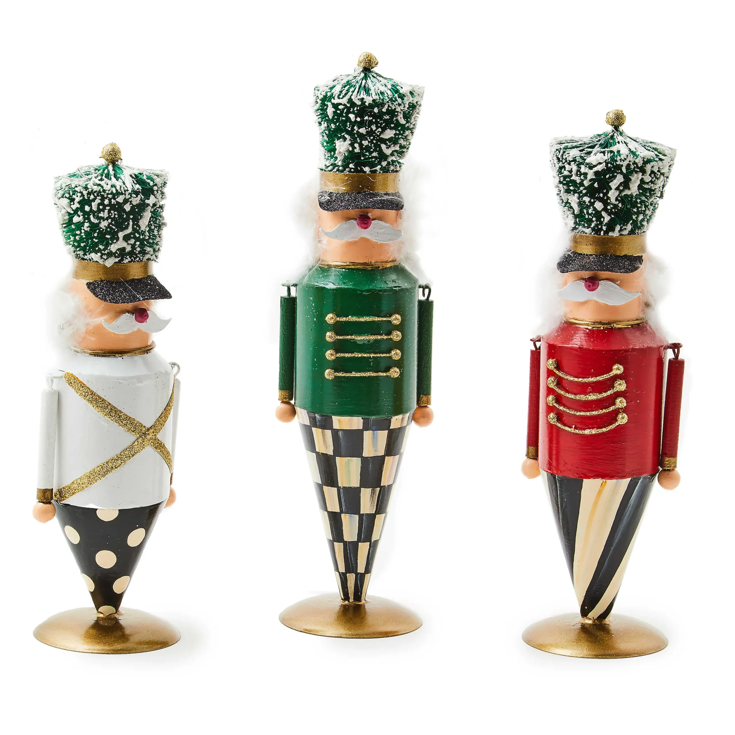 Room Accents|MacKenzie-Childs Cozy Christmas Tin Nutcrackers, Set of 3