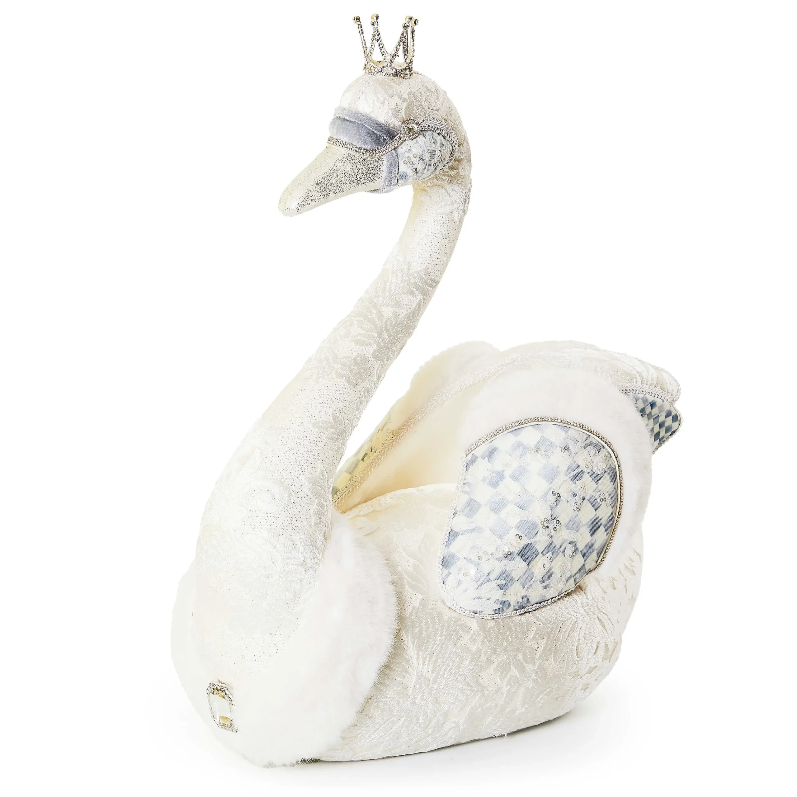 Room Accents|MacKenzie-Childs Crystal Palace Embellished Fabric Swan
