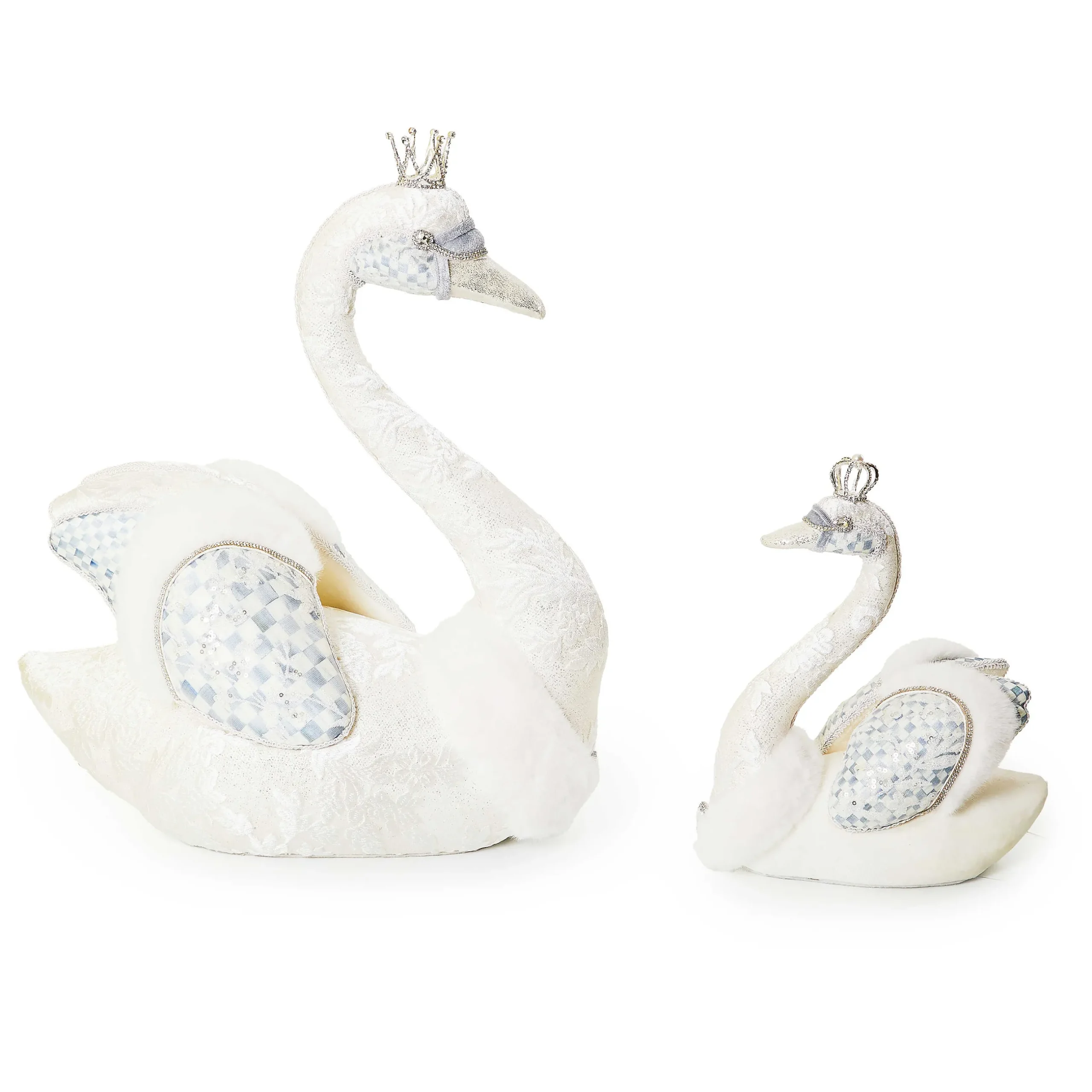 Room Accents|MacKenzie-Childs Crystal Palace Embellished Fabric Swan