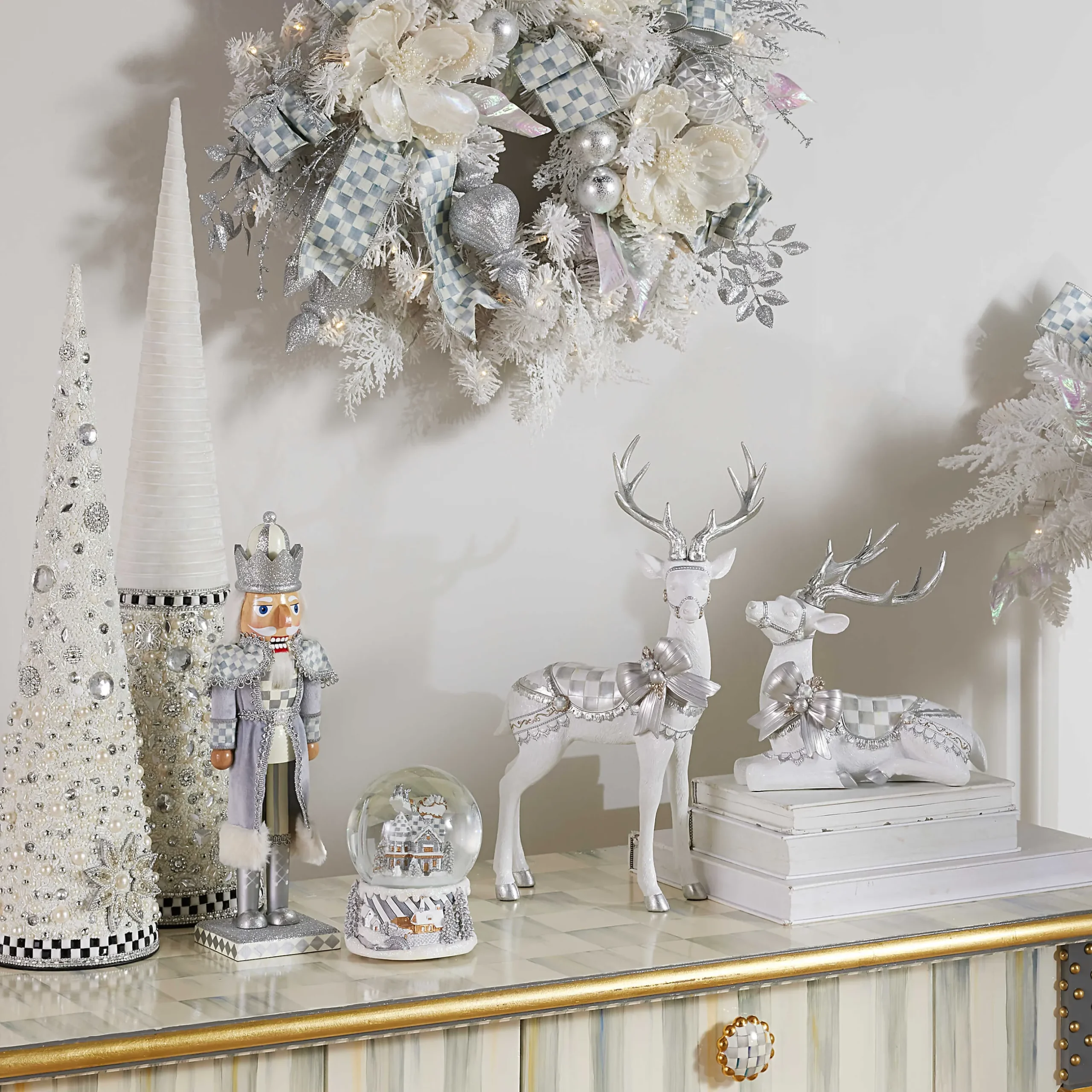 Room Accents|MacKenzie-Childs Crystal Palace Medium Beaded Cone Tree
