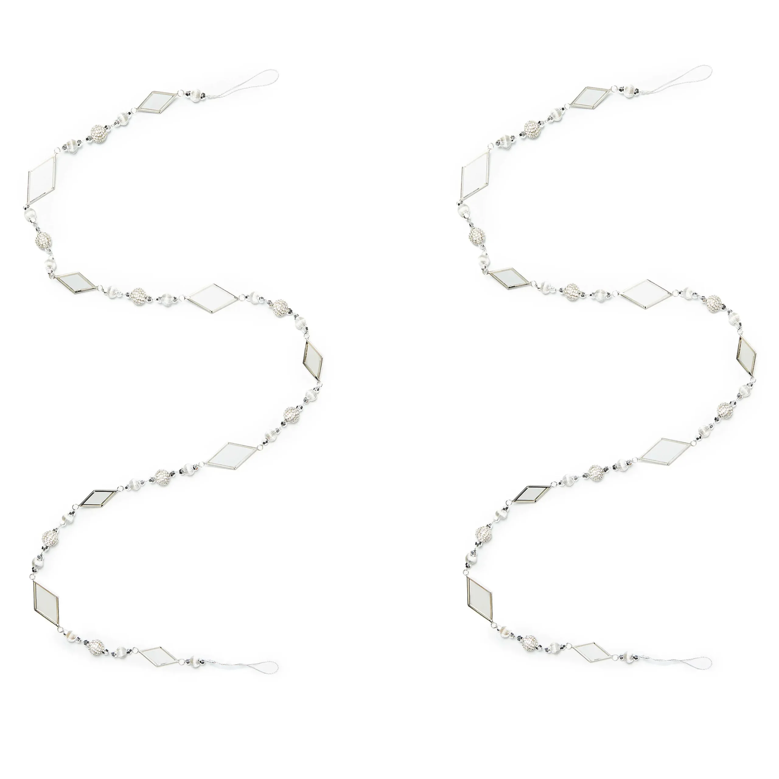 Holiday|Room Accents|MacKenzie-Childs Crystal Palace Mirrored Garland, Set of 2