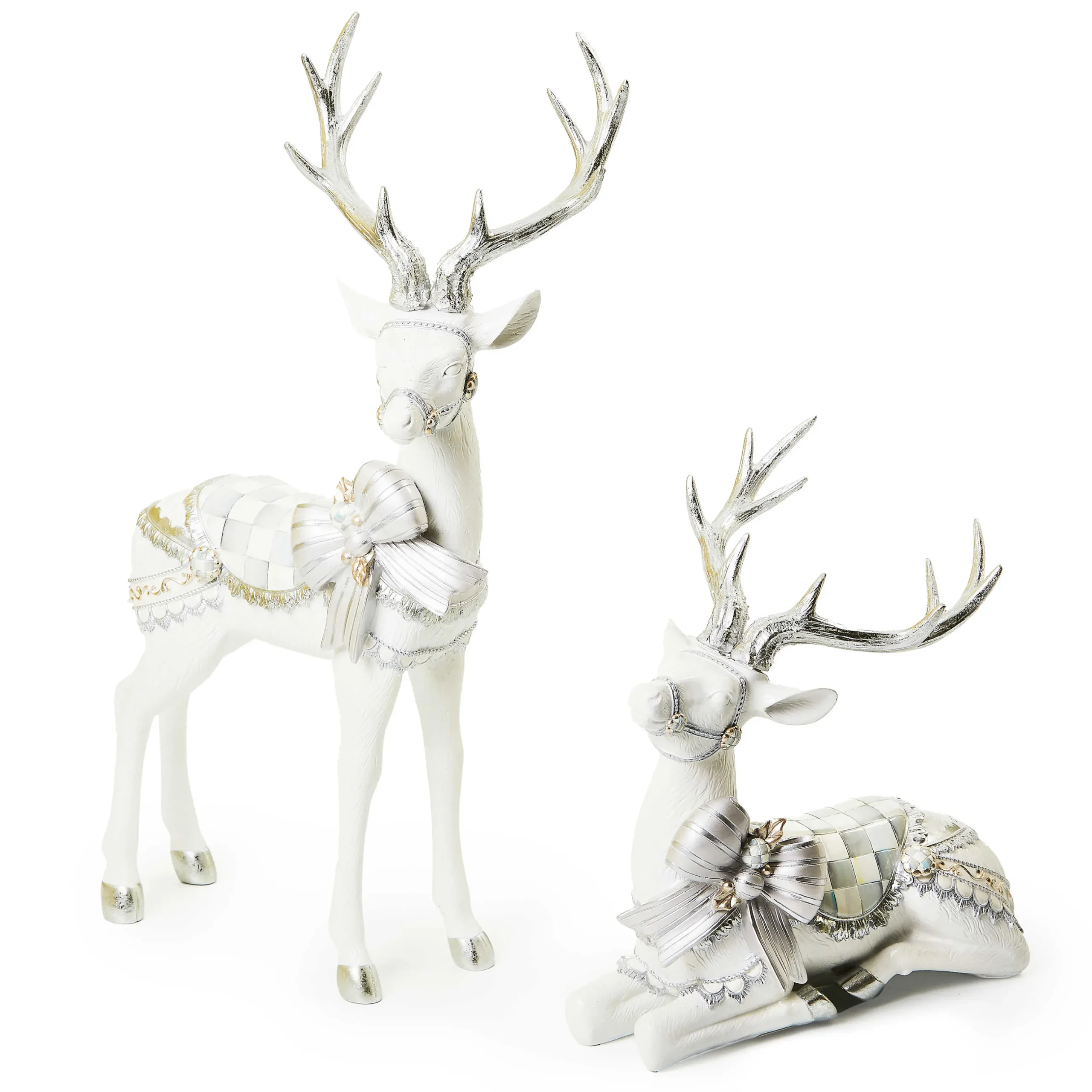 Room Accents|MacKenzie-Childs Crystal Palace Resting White Deer