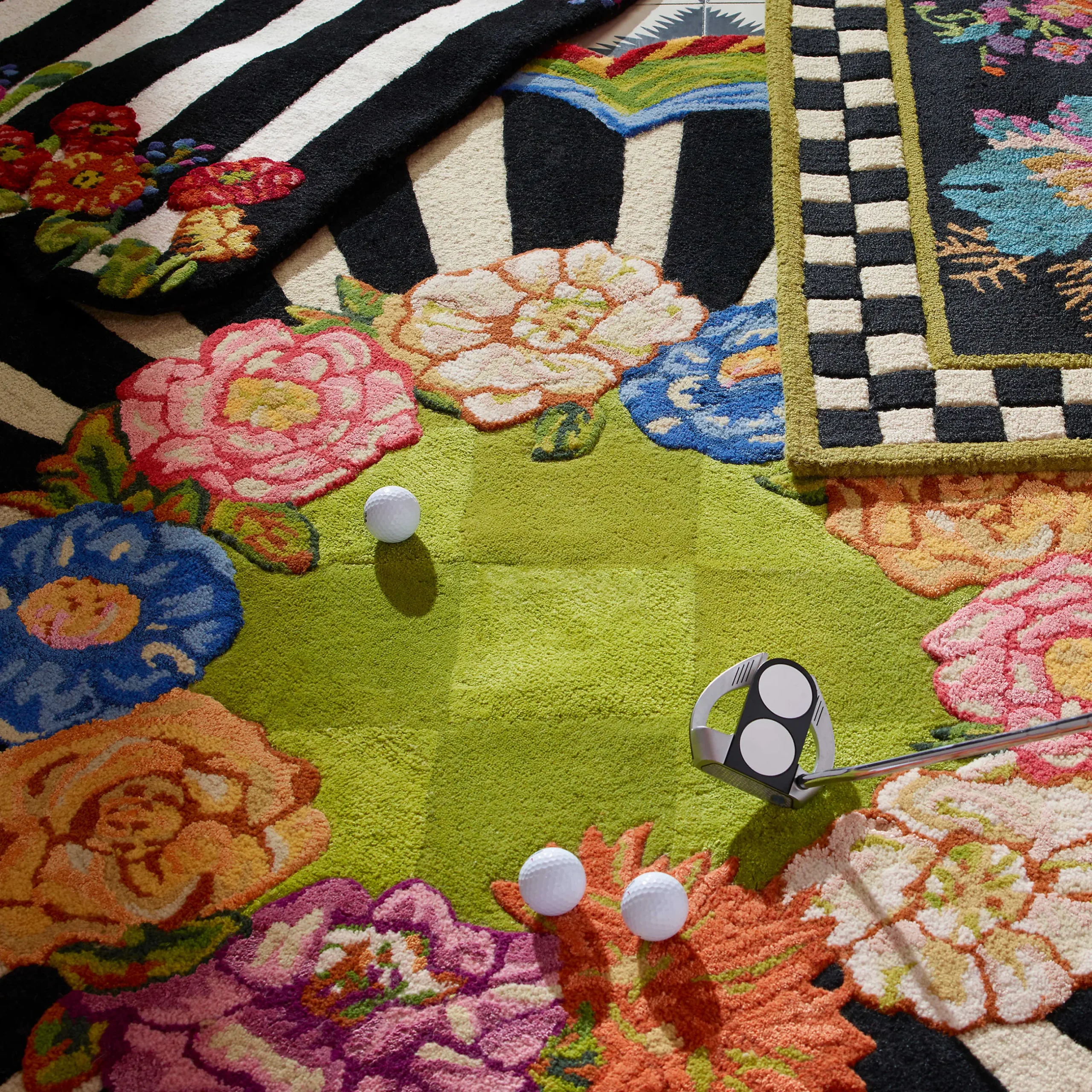 Rugs|MacKenzie-Childs Cutting Garden 6' Round Rug