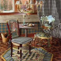 Dining Room & Kitchen|MacKenzie-Childs Dark Flower Basket Side Chair