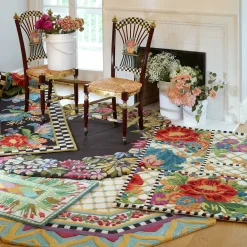 Dining Room & Kitchen|MacKenzie-Childs Dark Flower Basket Side Chair
