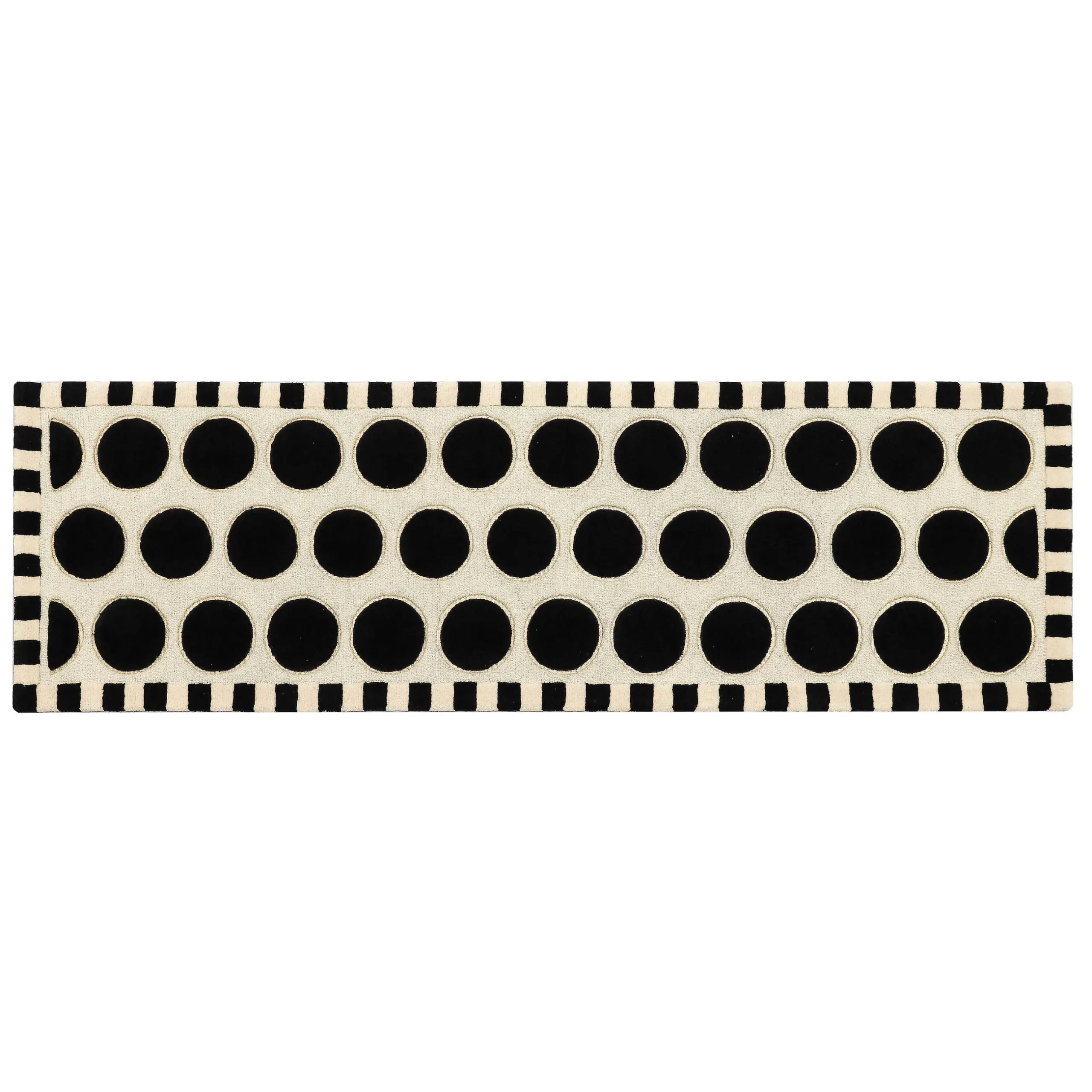 Rugs|MacKenzie-Childs Dots A Lots Rug - Black - 2'6 x 8'