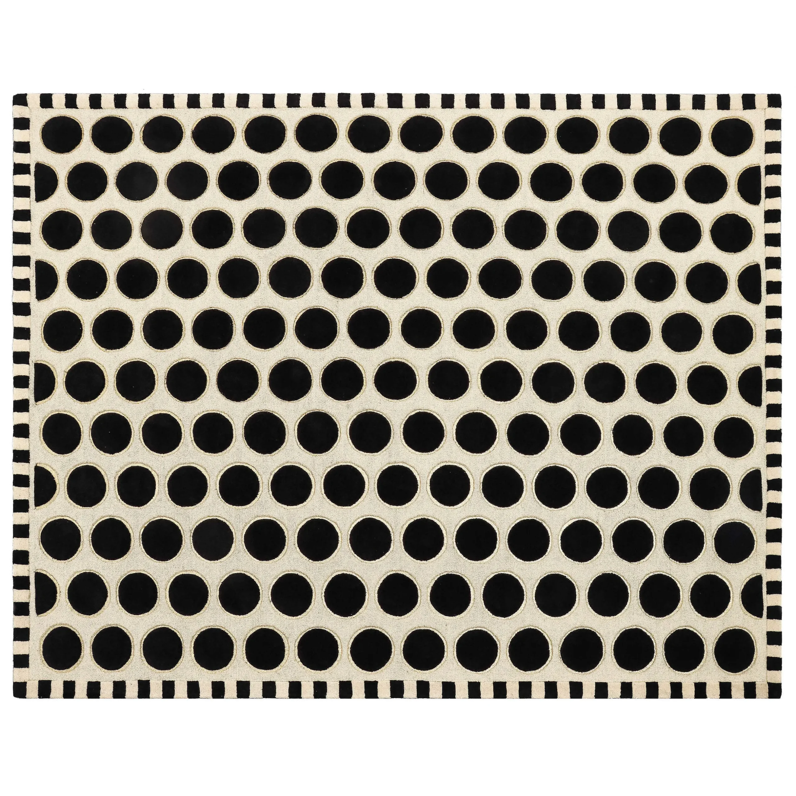 Rugs|MacKenzie-Childs Dots A Lots Rug - Black - 8' x 10'