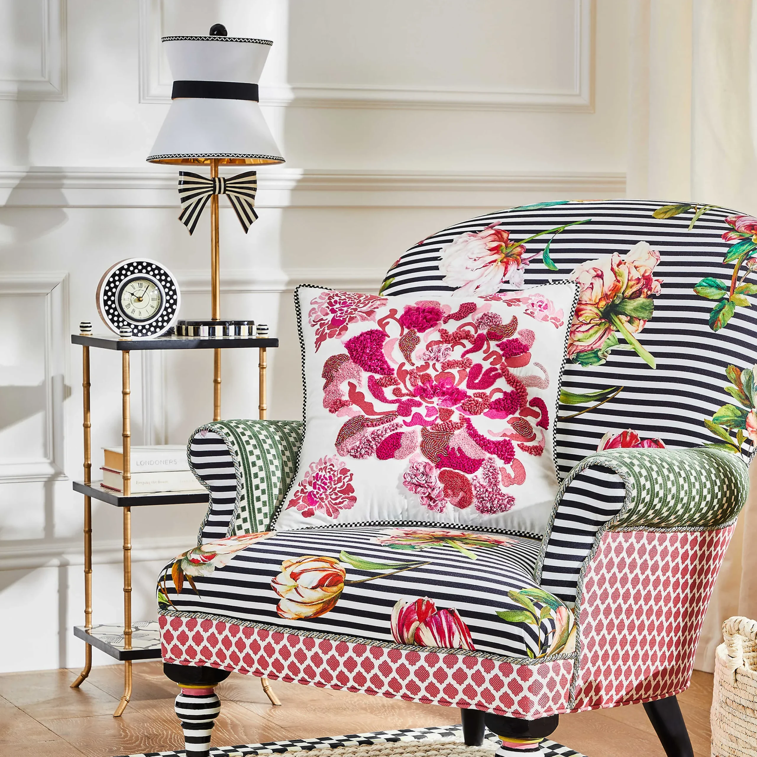 Room Accents|MacKenzie-Childs Dotty Round Desk Clock