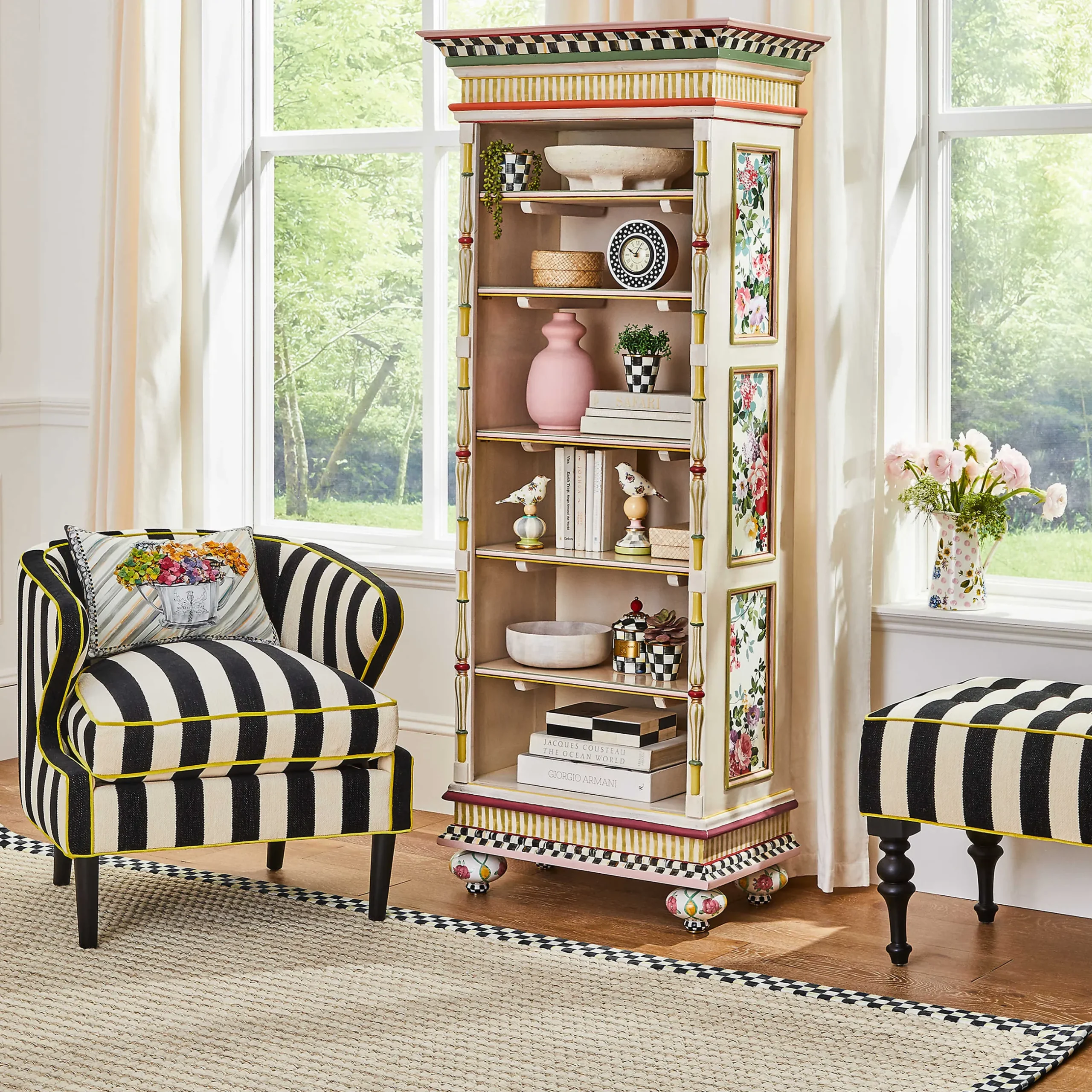 Room Accents|MacKenzie-Childs Dotty Round Desk Clock