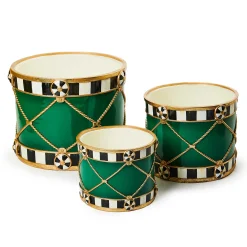 Holiday|Room Accents|MacKenzie-Childs Emerald Luxe Drum