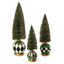 Room Accents|Table Accessories|MacKenzie-Childs Emerald Luxe Large Illuminated Bottle Brush Tree