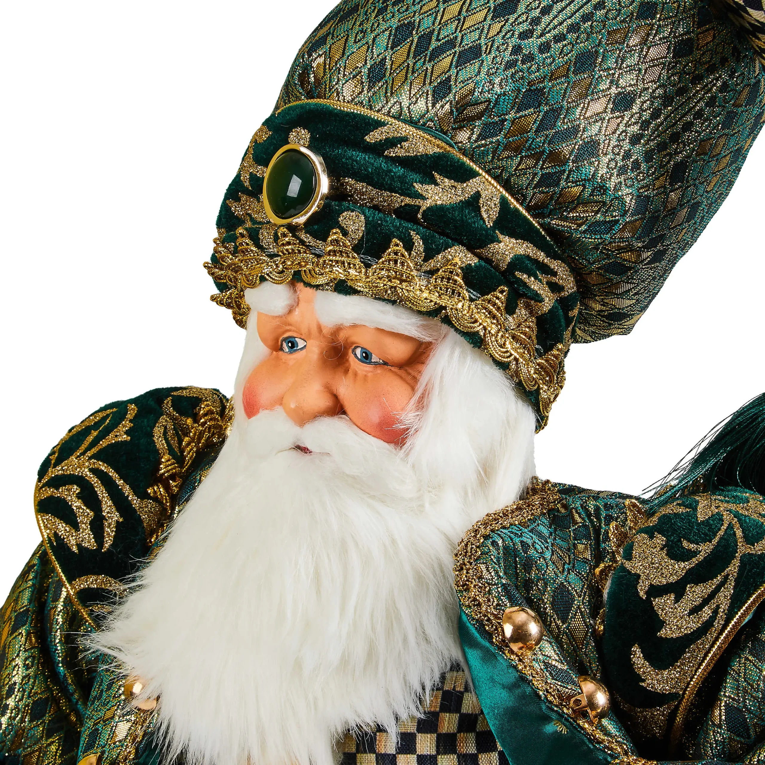 Holiday|Room Accents|MacKenzie-Childs Emerald Luxe Santa