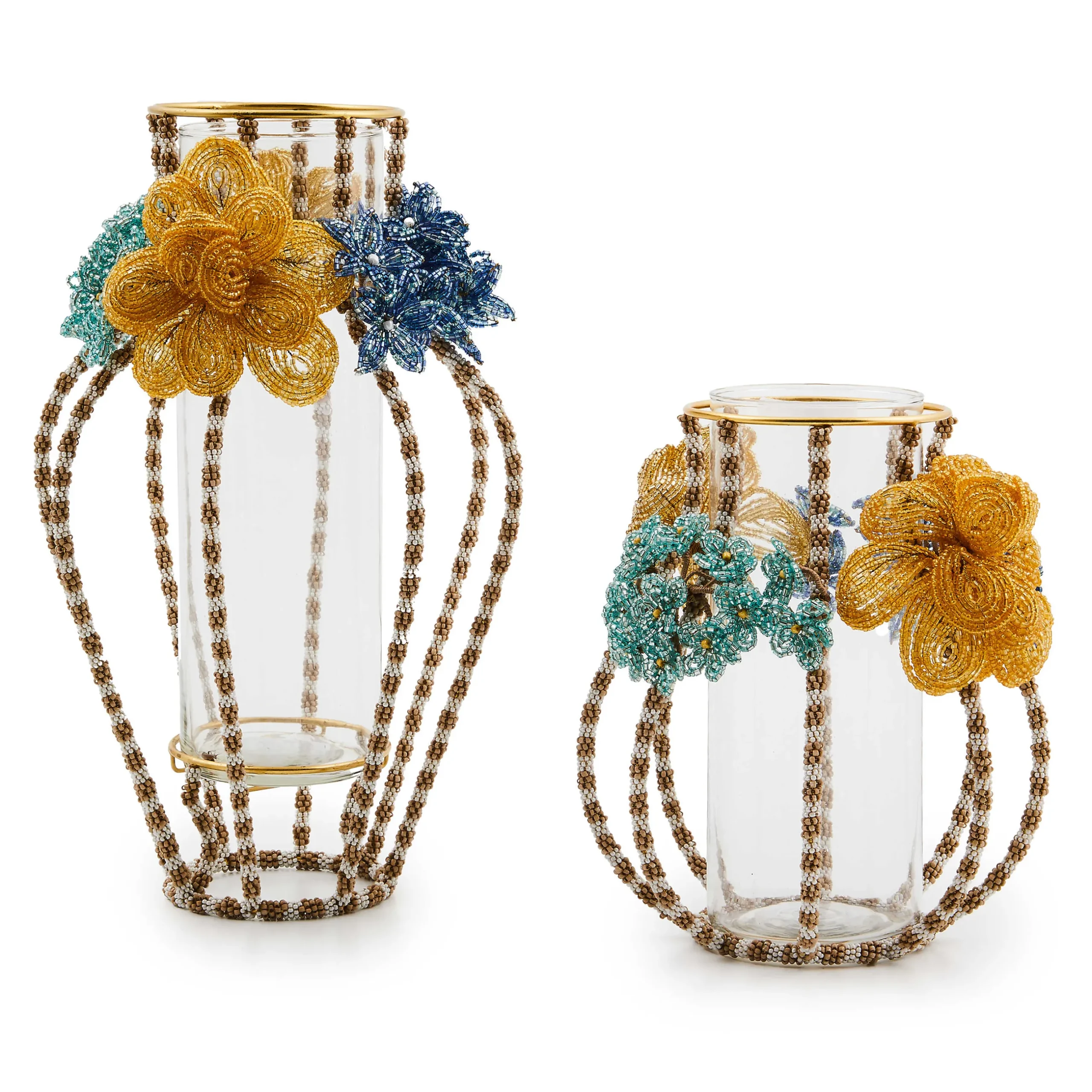 Room Accents|MacKenzie-Childs Field Study Large Beaded Flower Vase