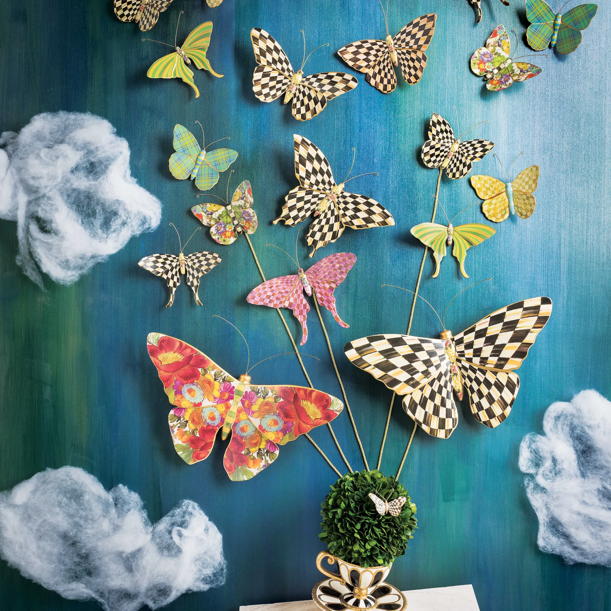Room Accents|MacKenzie-Childs Flower Market Butterfly Wall Decor