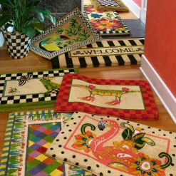 Outdoor|Rugs|MacKenzie-Childs Flower Market Double Door Entrance Mat