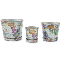 Spring|Greenery & Florals|MacKenzie-Childs Flower Market Pots  Saucers, Set of 3
