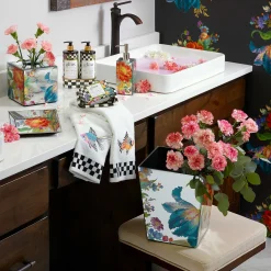 Bath & Bath Accessories|Room Accents|MacKenzie-Childs Flower Market Reflections Boutique Tissue Box Cover