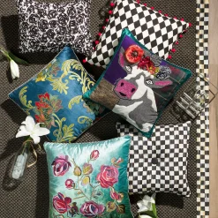 Pillows, Throws, & Cushions|MacKenzie-Childs Frida Cowlo Throw Pillow