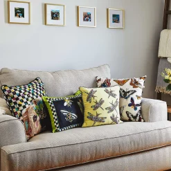 Spring|Pillows, Throws, & Cushions|MacKenzie-Childs Frog and Bee Lumbar Pillow