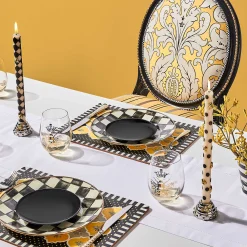 Dinnerware & Flatware|MacKenzie-Childs Gold Check Flatware 5-Piece Place Setting