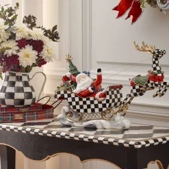 Holiday|Room Accents|MacKenzie-Childs Granny Kitsch Illuminated Sleigh Ride Santa