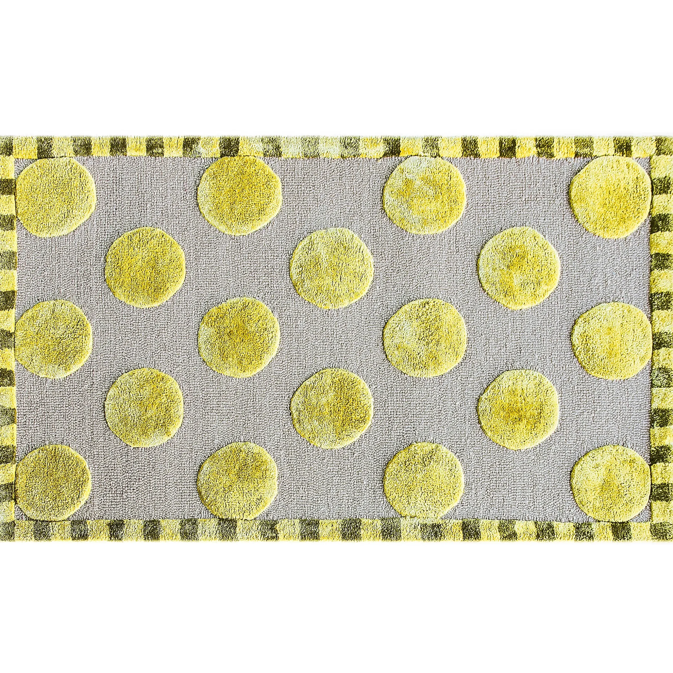 Rugs|MacKenzie-Childs Macro Dot Chartreuse Rug - 2'3 x 3'9