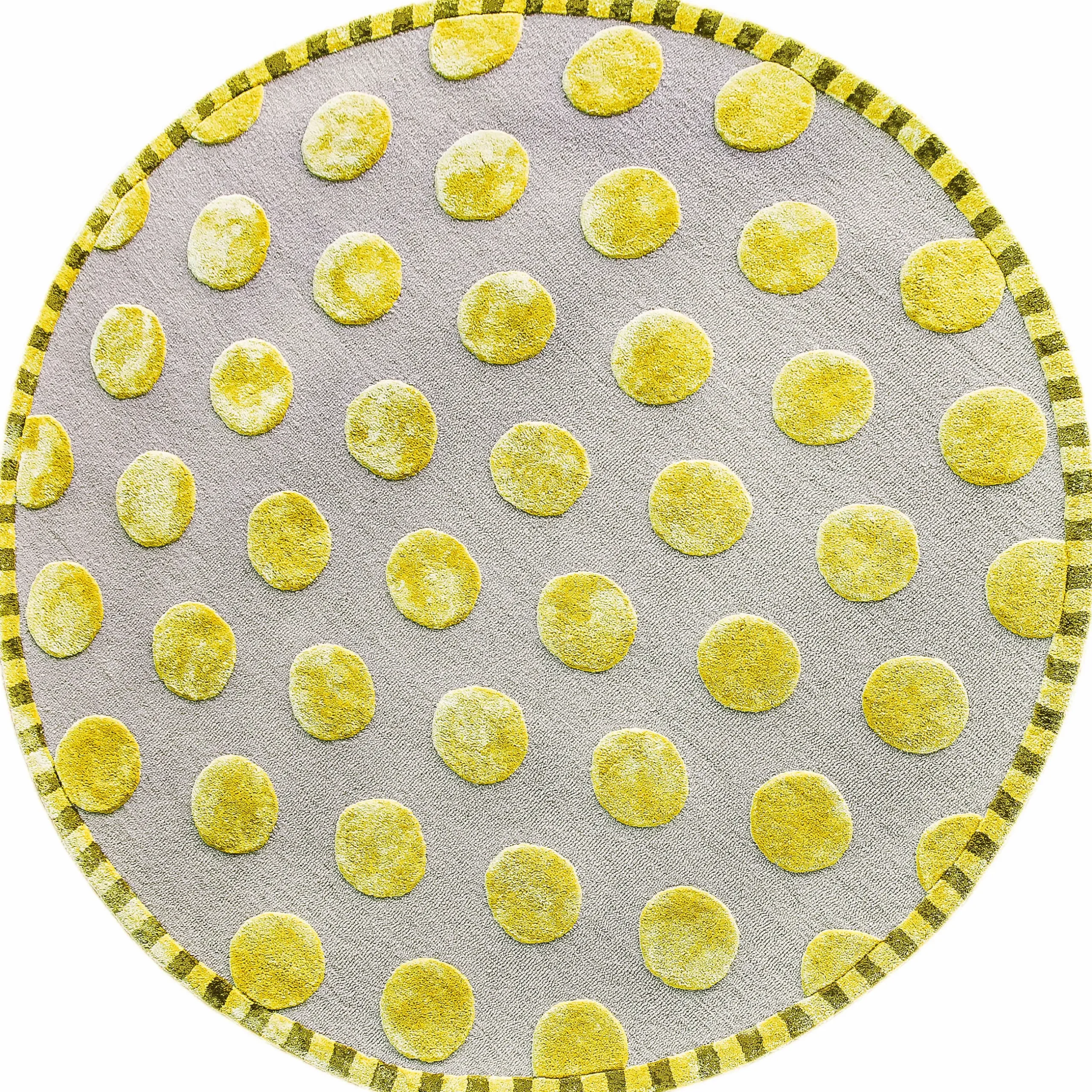 Rugs|MacKenzie-Childs Macro Dot Chartreuse Rug - 6' Round