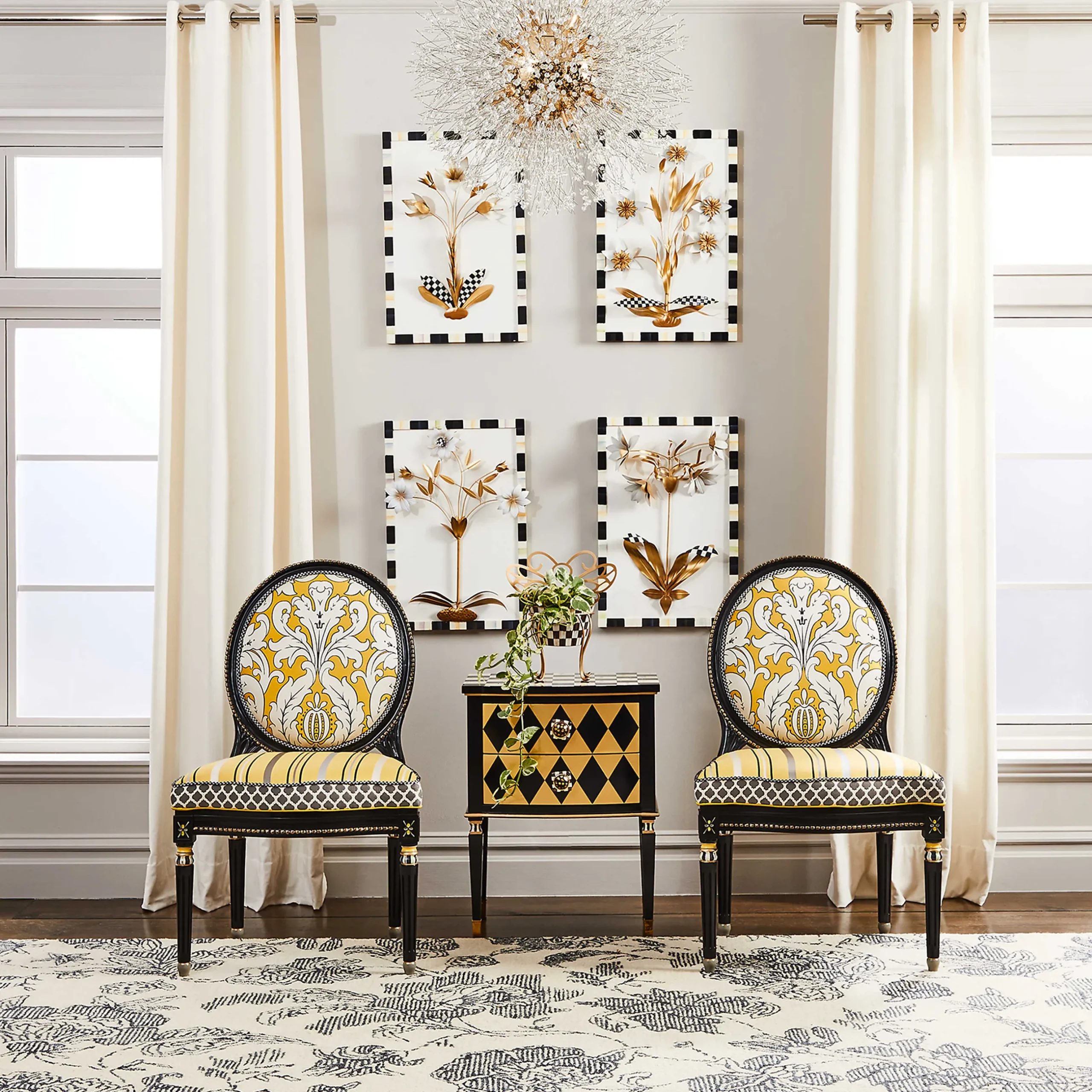 Room Accents|MacKenzie-Childs Marquee Daffodil Wall Art