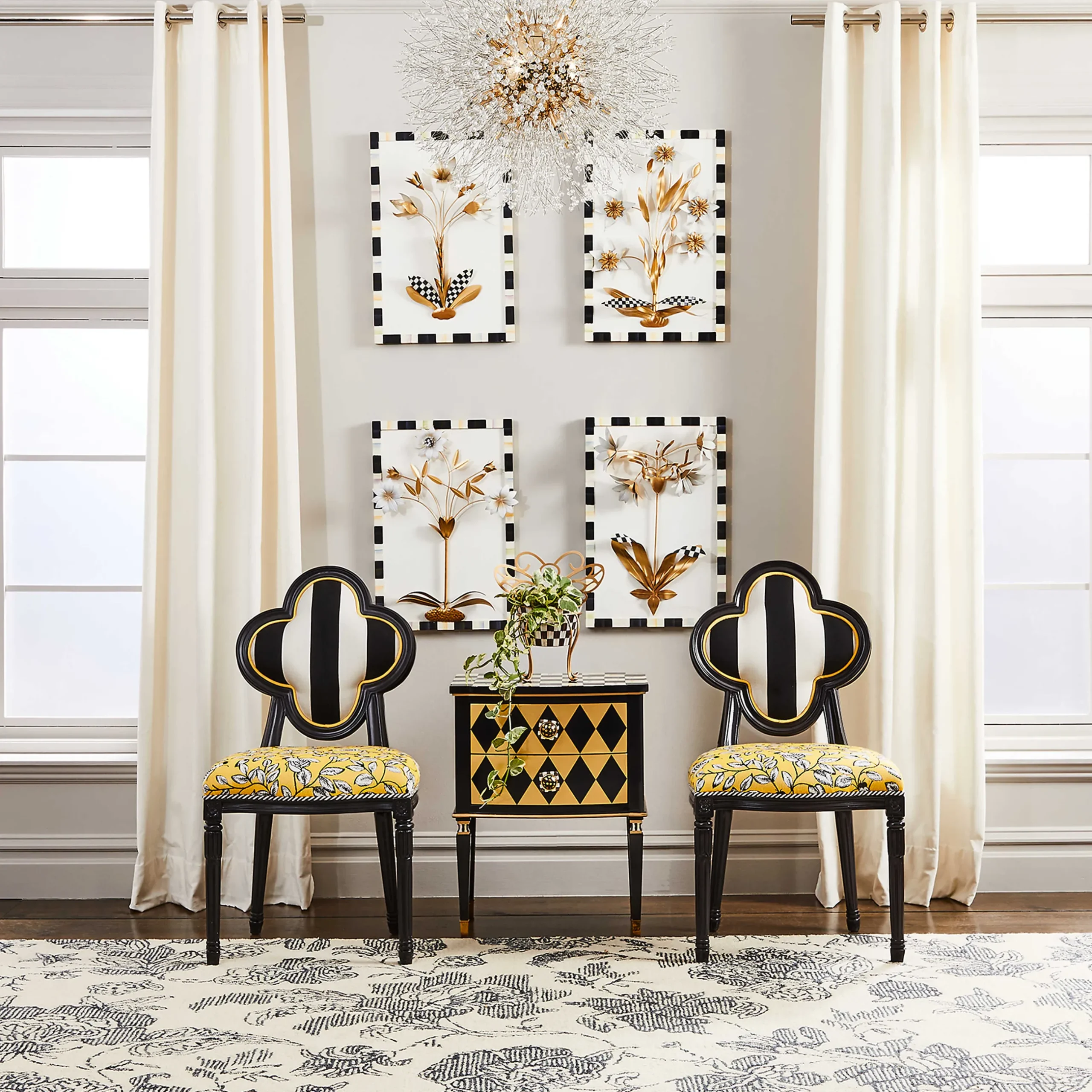 Room Accents|MacKenzie-Childs Marquee Daffodil Wall Art