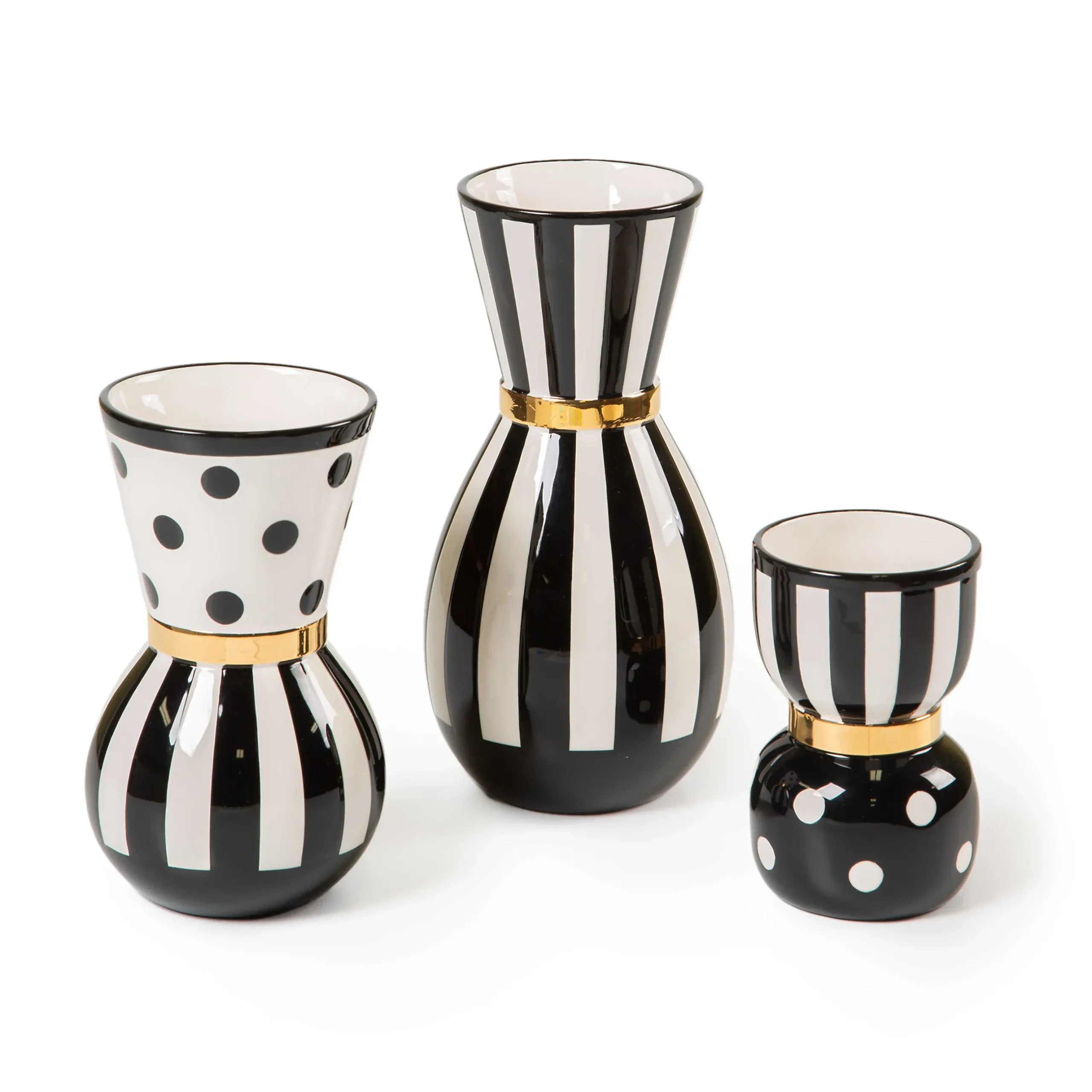 Room Accents|MacKenzie-Childs Marquee Vases, Set of 3