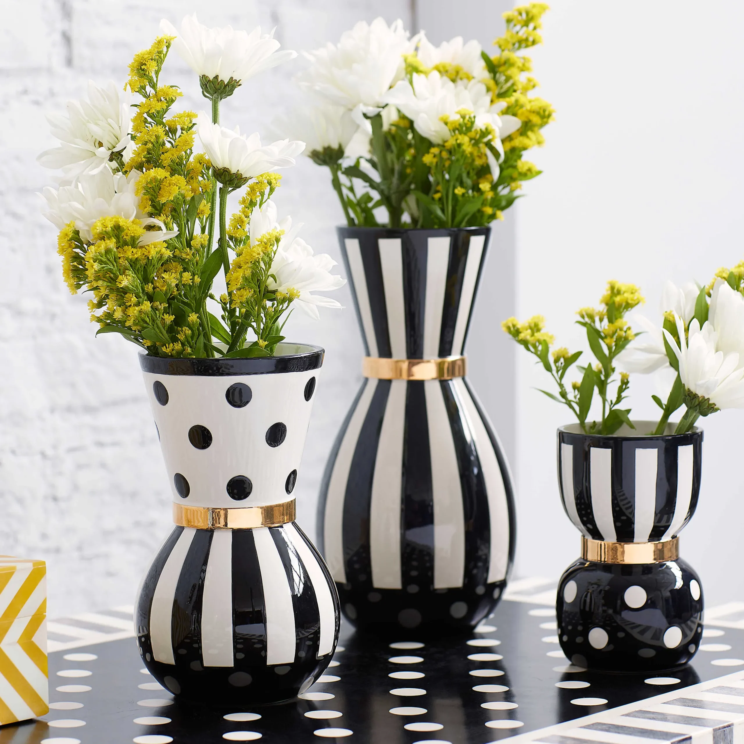 Room Accents|MacKenzie-Childs Marquee Vases, Set of 3