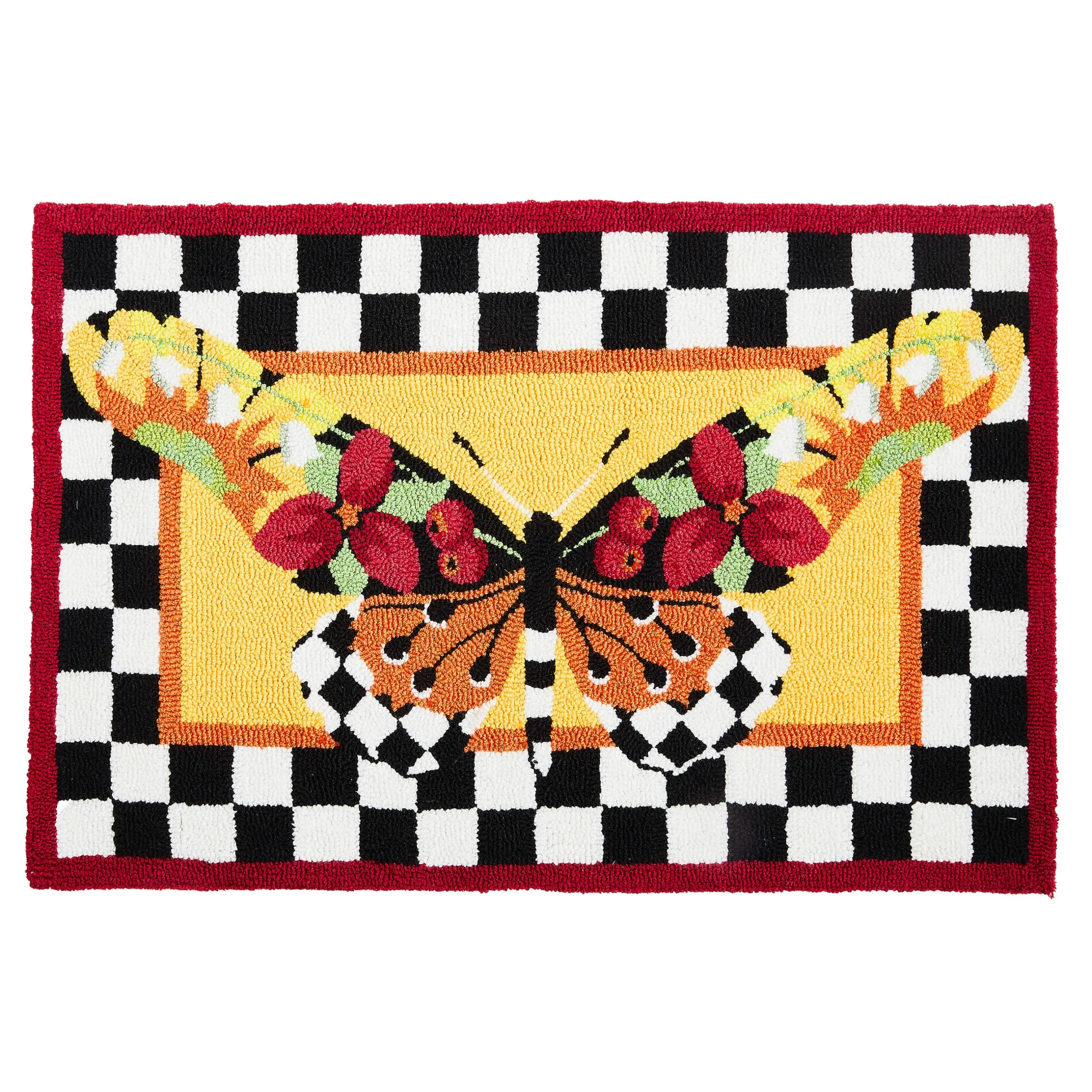Rugs|MacKenzie-Childs Monarch Butterfly 2' x 3' Rug