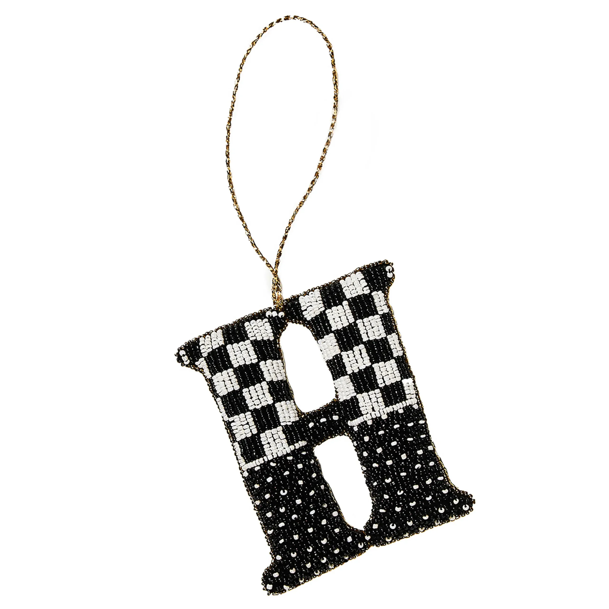 Holiday|MacKenzie-Childs Monogram Beaded H Ornament