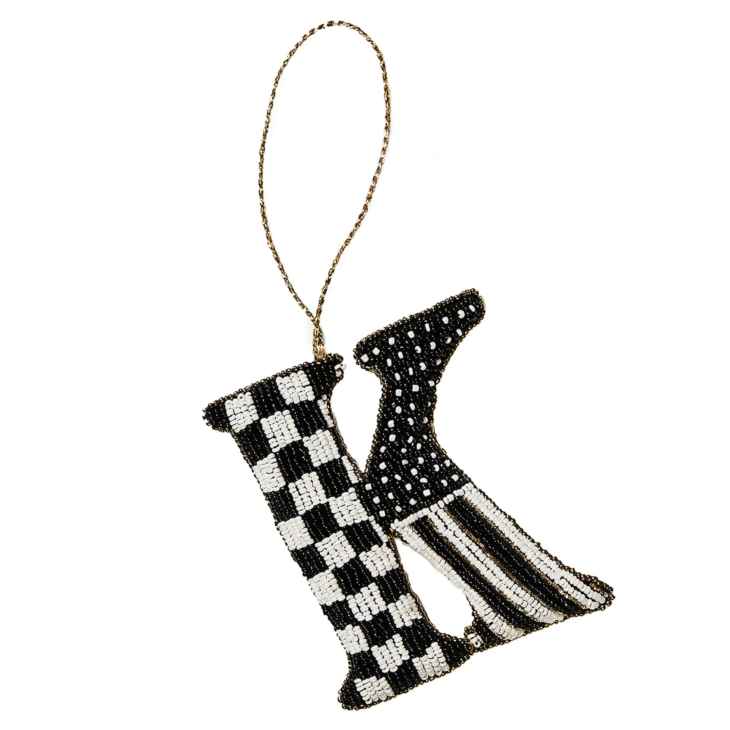 Holiday|MacKenzie-Childs Monogram Beaded K Ornament