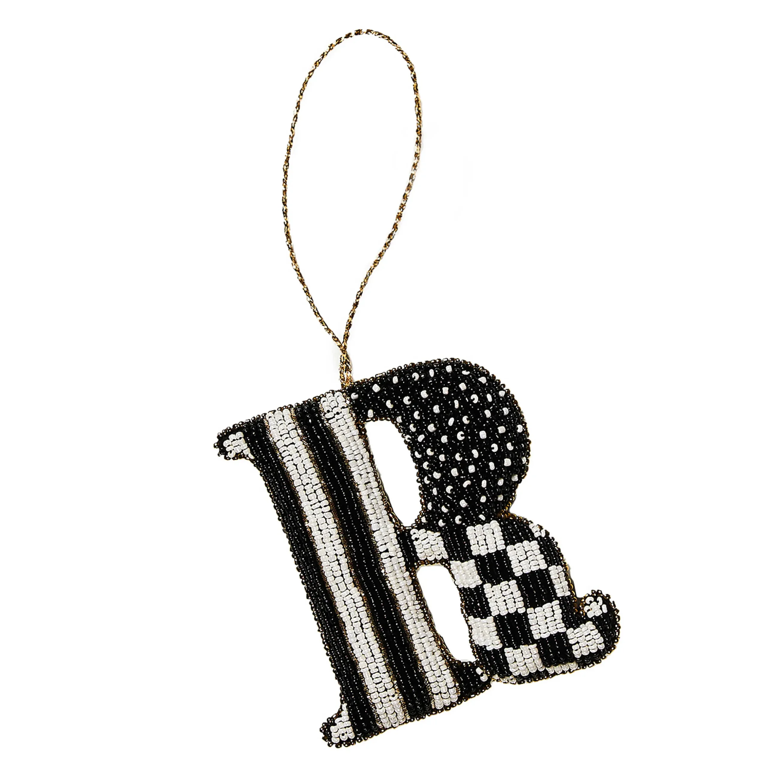 Holiday|MacKenzie-Childs Monogram Beaded R Ornament